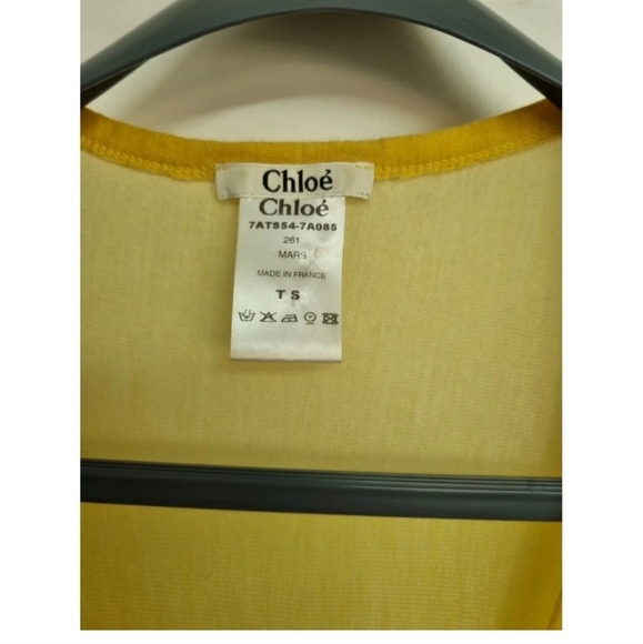 Chloe Yellow Ombre Wool blend midi dress uk 6 see description - Picture 3 of 9